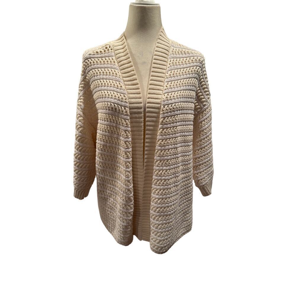 Lane Bryant Yellow and White Cardigan - Size 22/24